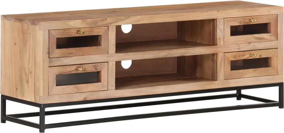 vidaXL tömör akácfa TV-szekrény 110 x 30 x 40 cm