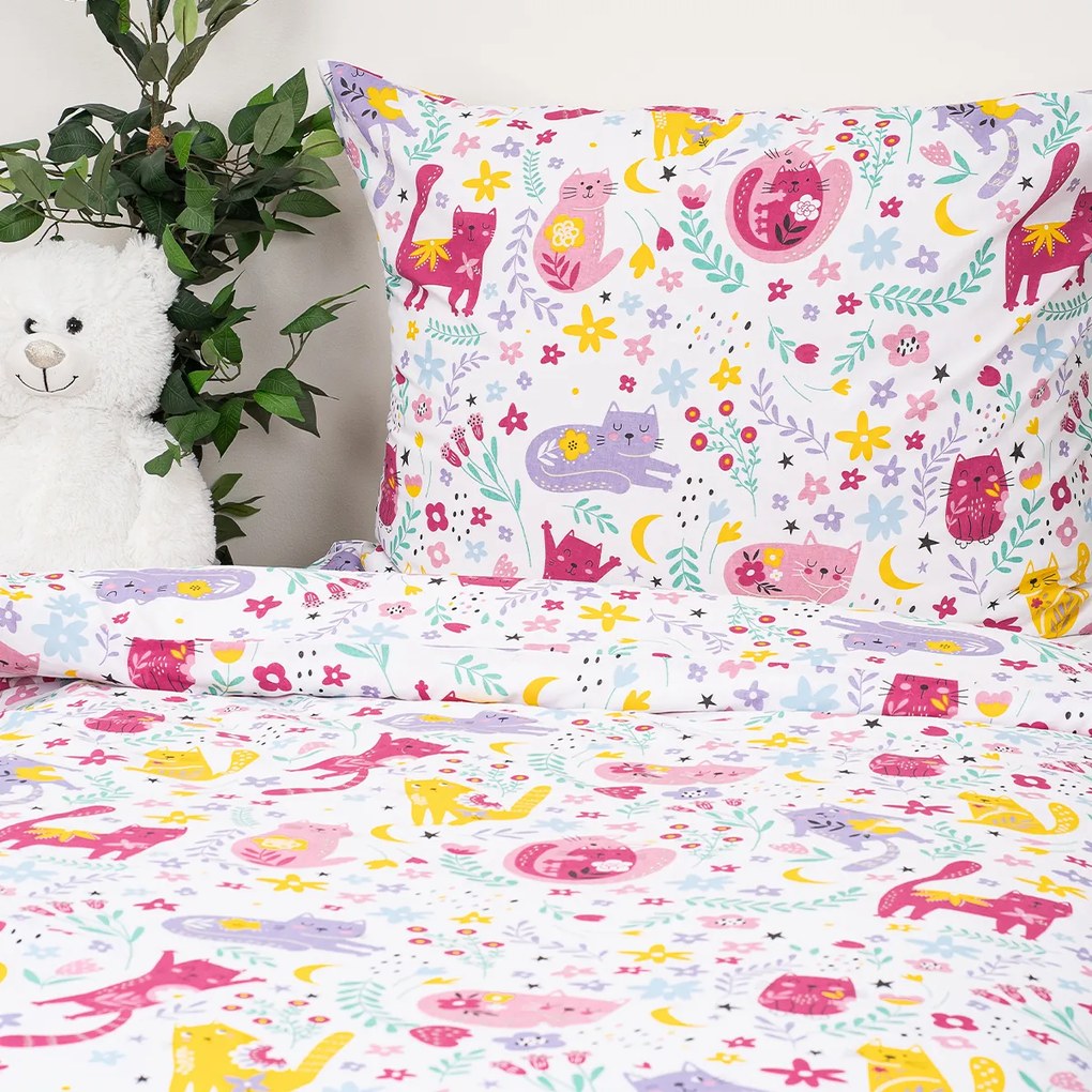 4Home Gyermek pamut ágynemű Playful Paws, 140 x 200 cm, 70 x 90 cm