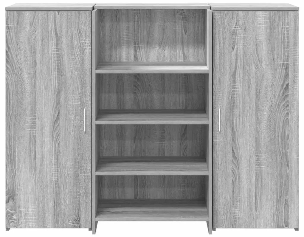 recepciós pult szürke sonoma 135x50x103,5 cm szerelt fa