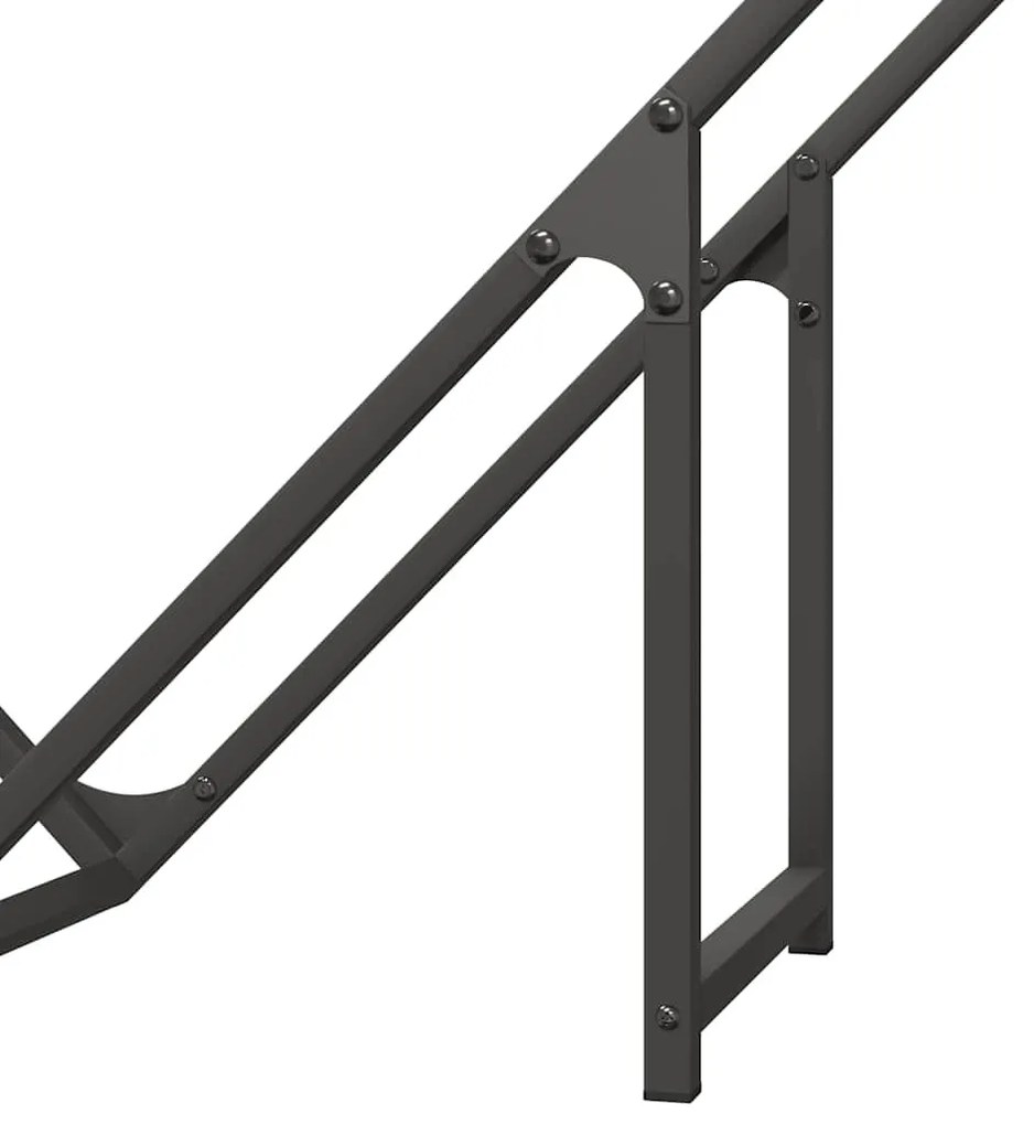fekete hidegen hengerelt acél tűzifatároló 100x25x100 cm