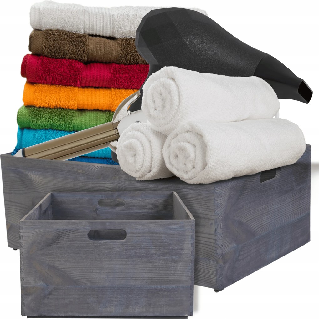 Fa decupage láda fenyő láda 60x40 cm tömör teljes alj