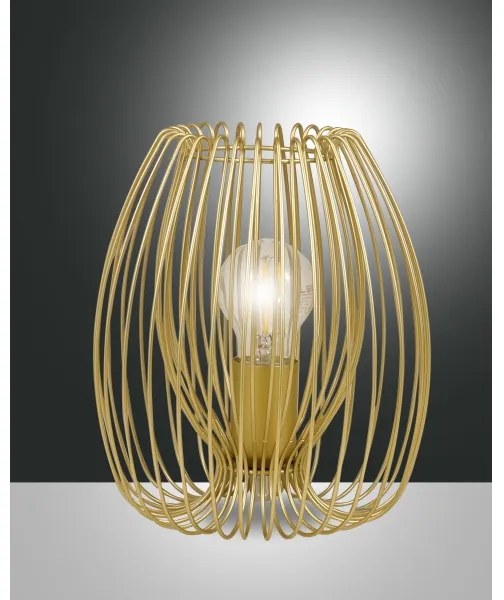 Fabas Luce 3677-34-225 - Asztali lámpa CAMP 1xE27/40W/230V arany