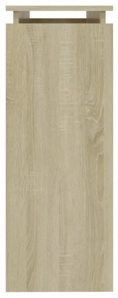 sonoma tölgy színű szerelt fa tálalóasztal 102 x 30 x 80 cm