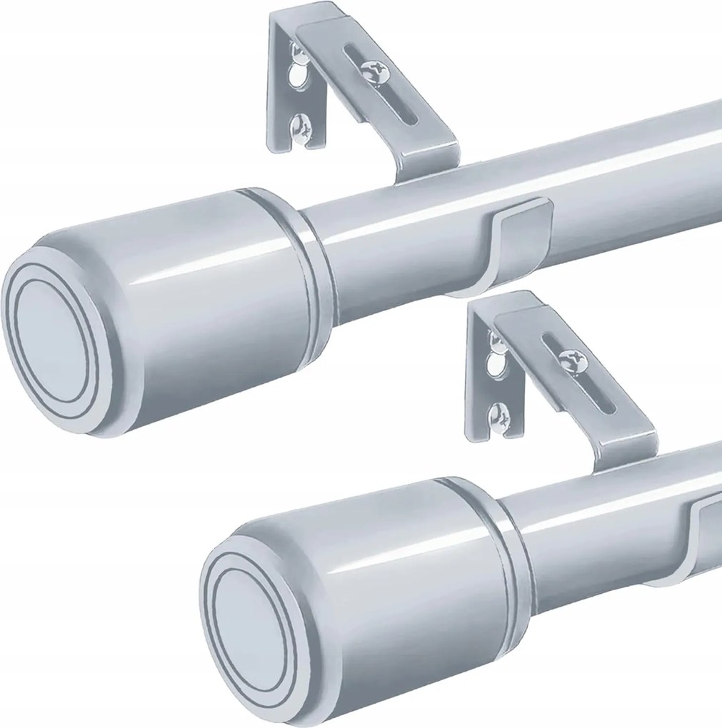 Függönykarnis függönykarnis állítható fém 280-420 cm Ø 25mm 2db szürke