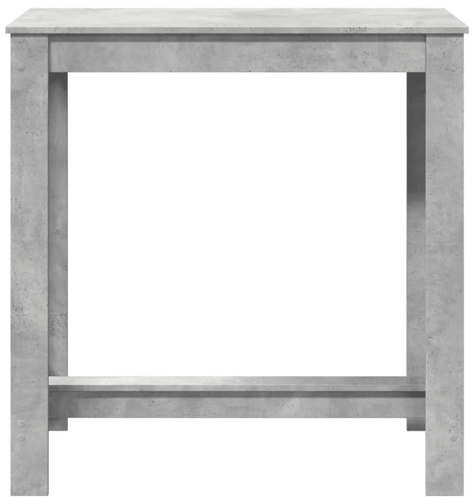 betonszürke szerelt fa bárasztal 102 x 50 x 103,5 cm