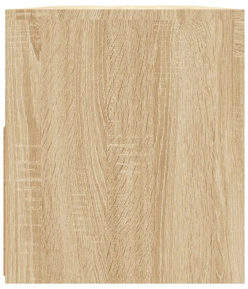 sonoma tölgy színű TV-szekrény LED-világítással 90 x 35 x 40 cm