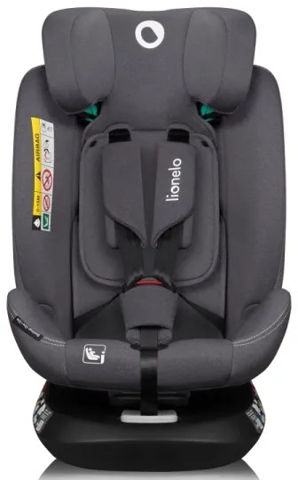 Lionelo - Forgatható autósülés bázissal BASTIAAN ONE i-Size 40-150 cm Szürke kő