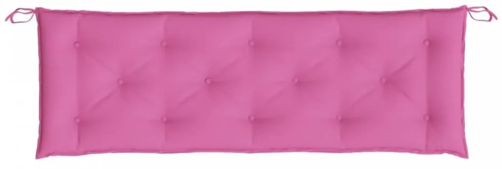 2 db rózsaszín szövet kerti padpárna 150 x 50 x 7 cm