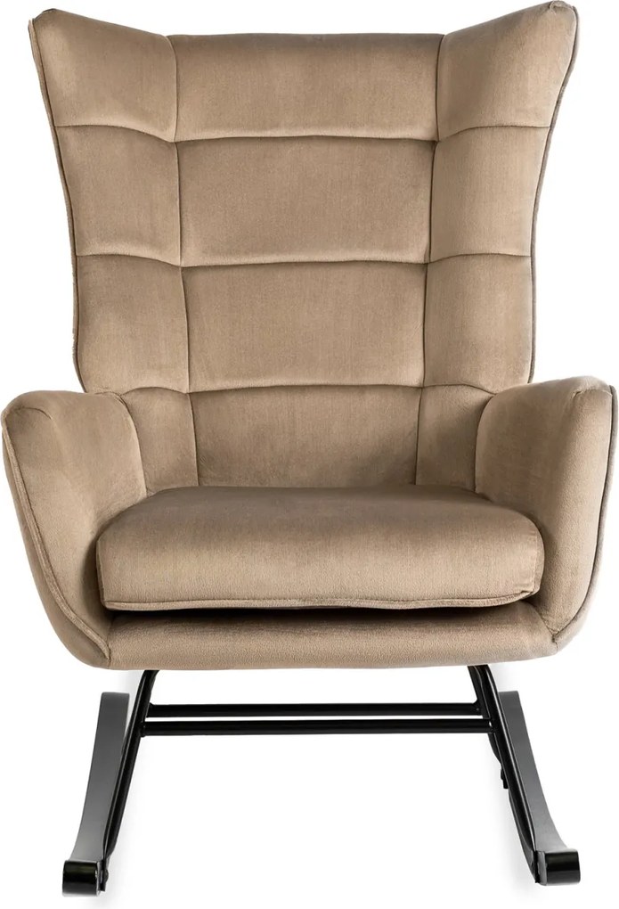 Hintafotel bézs bársony kárpittal – JACKSON