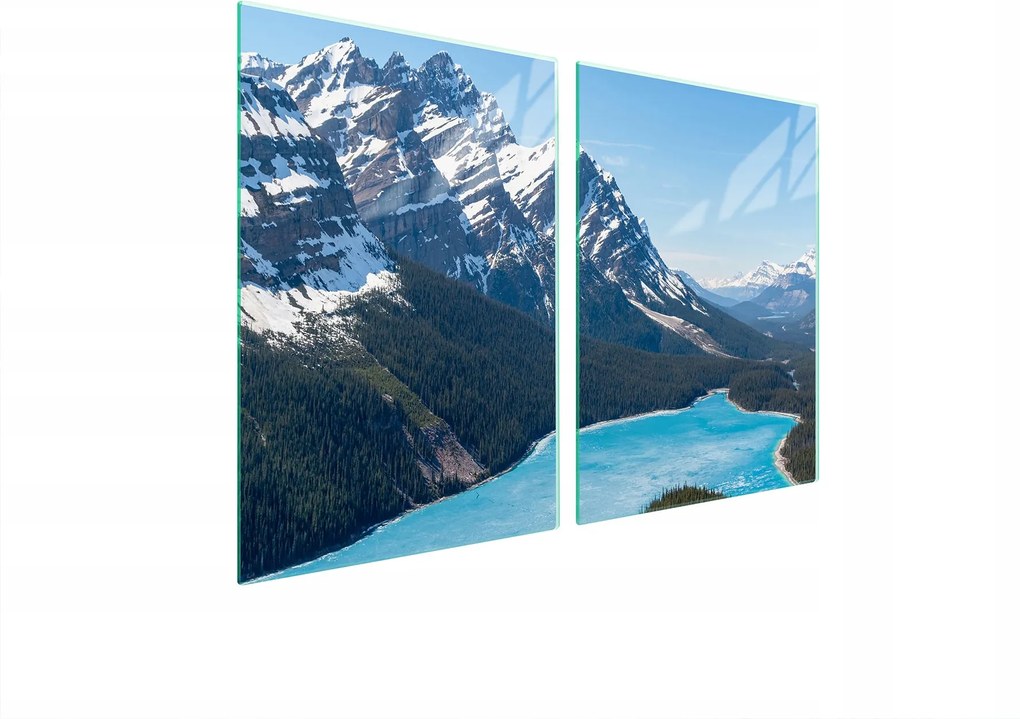 Üveg Konyhai Védőlap 2x45x52 Hegyek Edzett Üveg