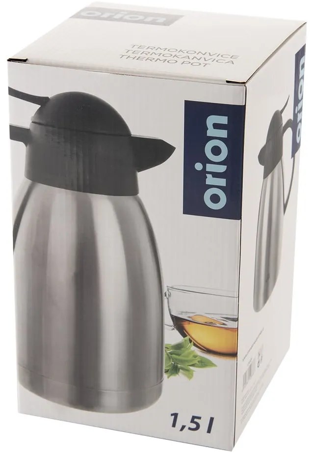 Fekete-ezüstszínű termosz 1,5 l Termo – Orion