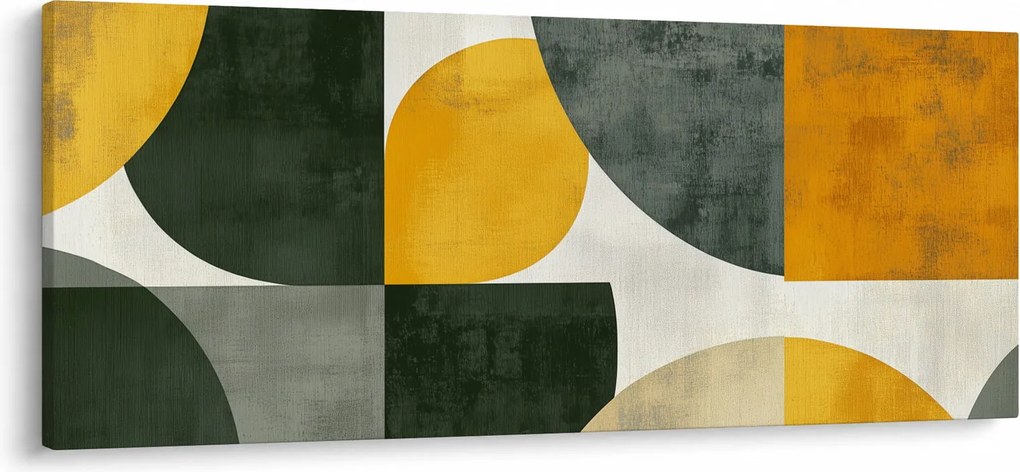 Kép - Olívazöld absztrakció (120x50 cm)