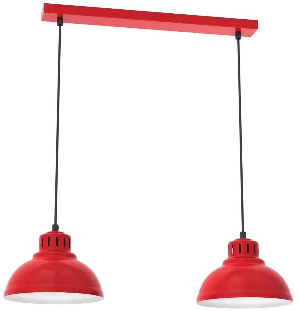 Csillár zsinóron SVEN 2xE27/15W/230V piros