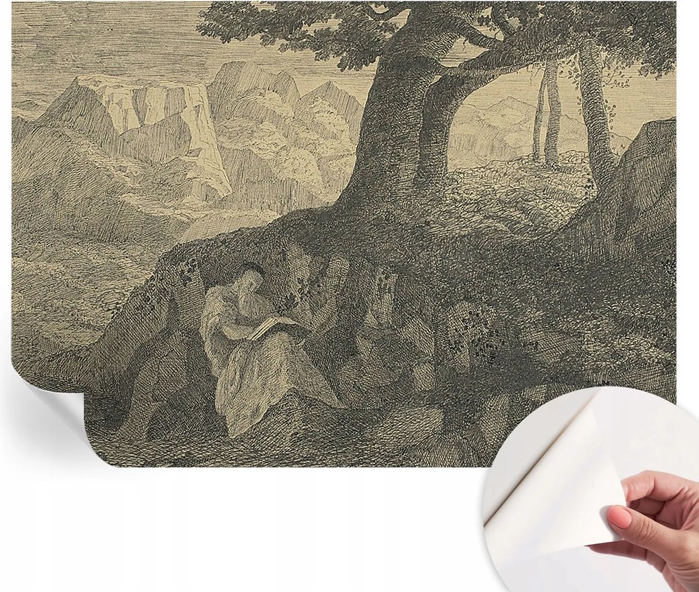 Dekoratív öntapadós fotótapéta az irodába Olvasó figura 312x219 cm