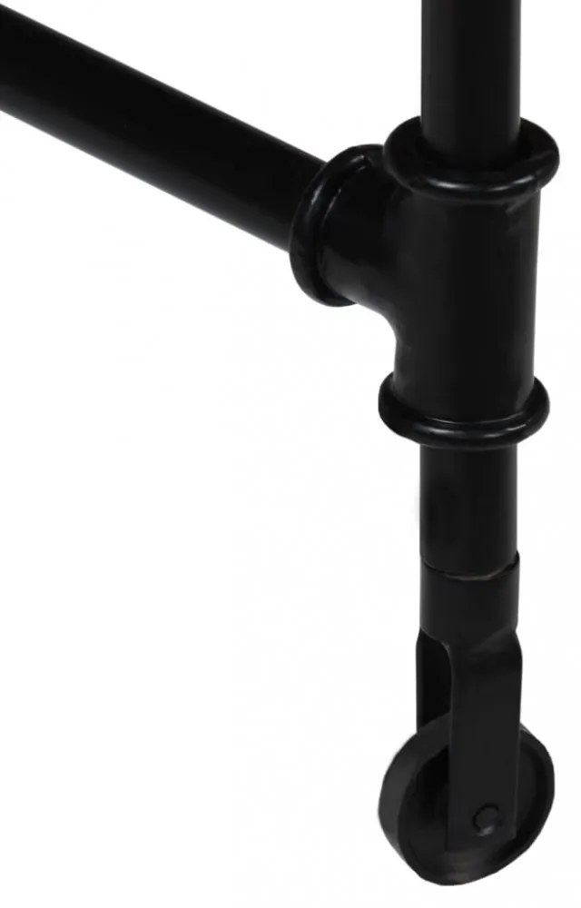 vidaXL tömör mangófa és acél íróasztal 110 x 50 x 96 cm