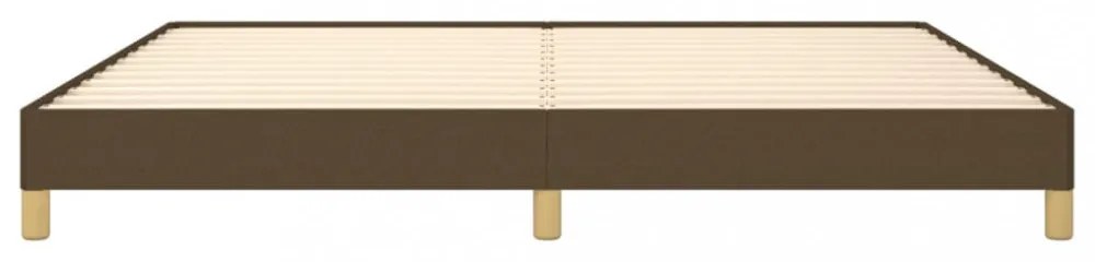 sötétbarna szövet ágykeret matrac nélkül 200 x 200 cm