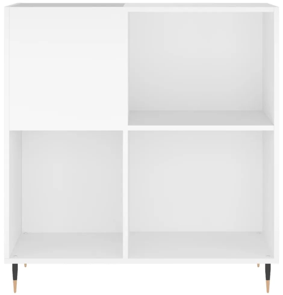 fehér szerelt fa hanglemezszekrény 84,5 x 38 x 89 cm