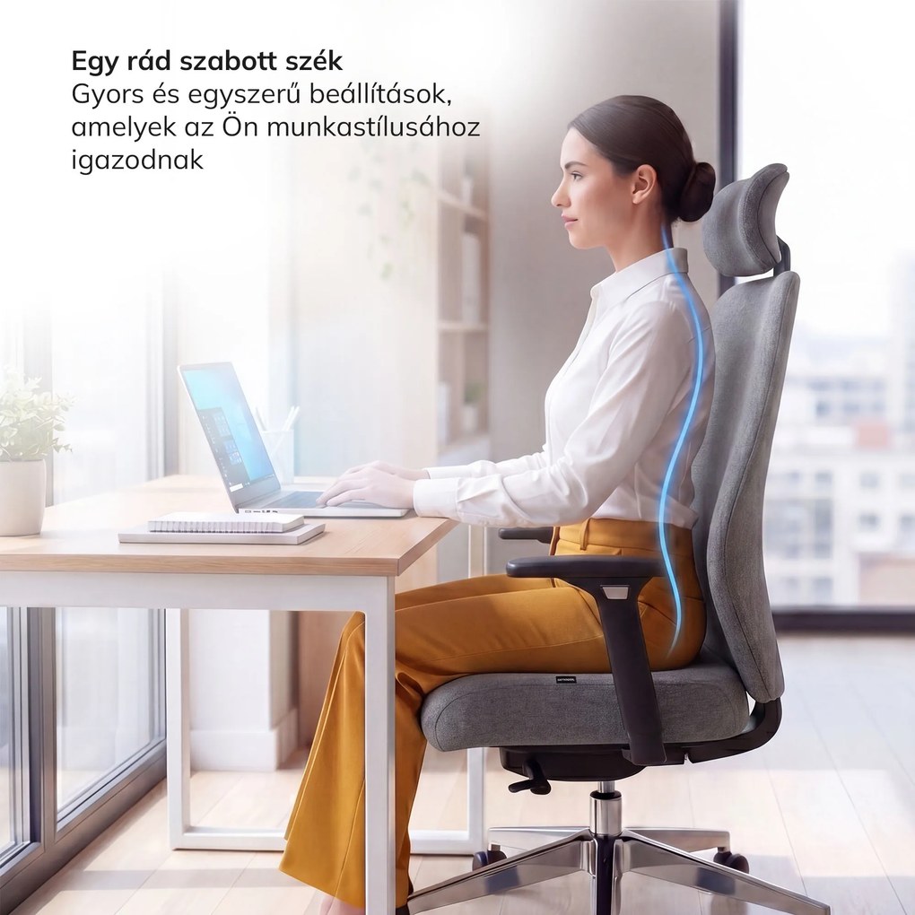 Ergonomikus irodai szék sötétszürke AXIS