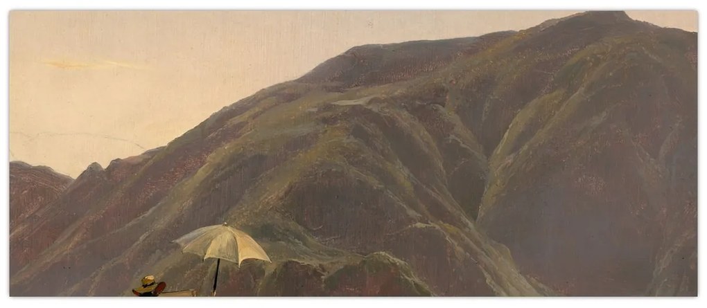 Kép - Jules Coignet, View of Bozen with a Painter, reprodukciók (120x50 cm)