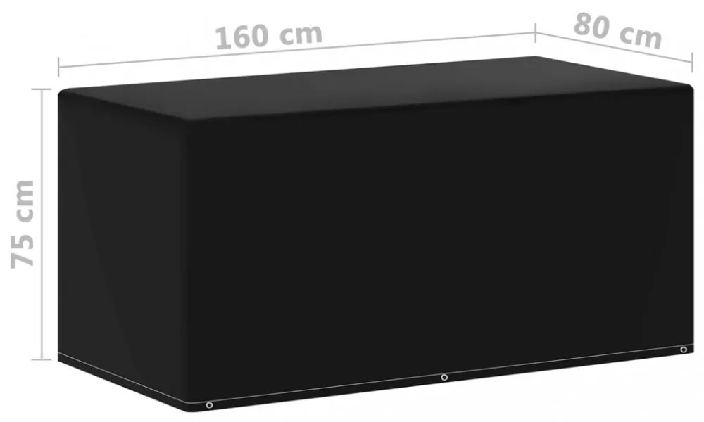 2 db kertibútor-takaró 6 fűzőlyukkal 160 x 80 x 75 cm