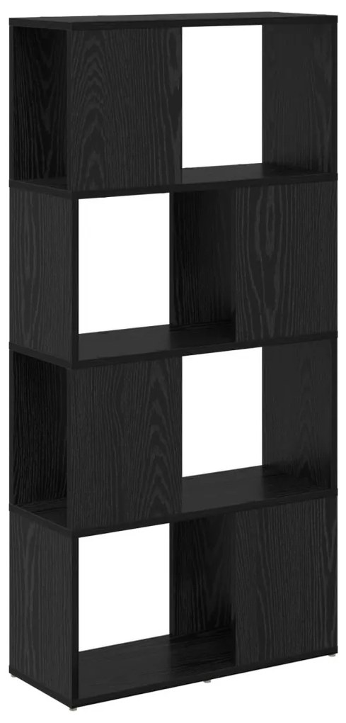 könyvespolc Fekete tölgy Szerelt fa 60 x 24 x 124 cm