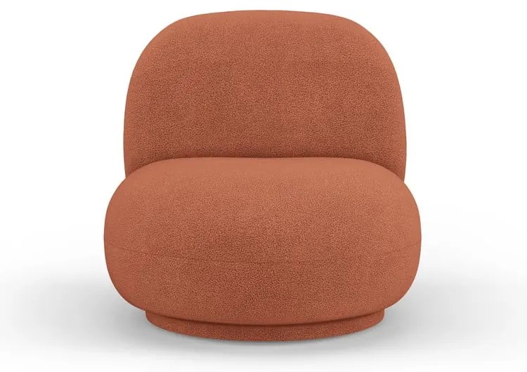 Téglavörös buklé fotel Chuck – Micadoni Home