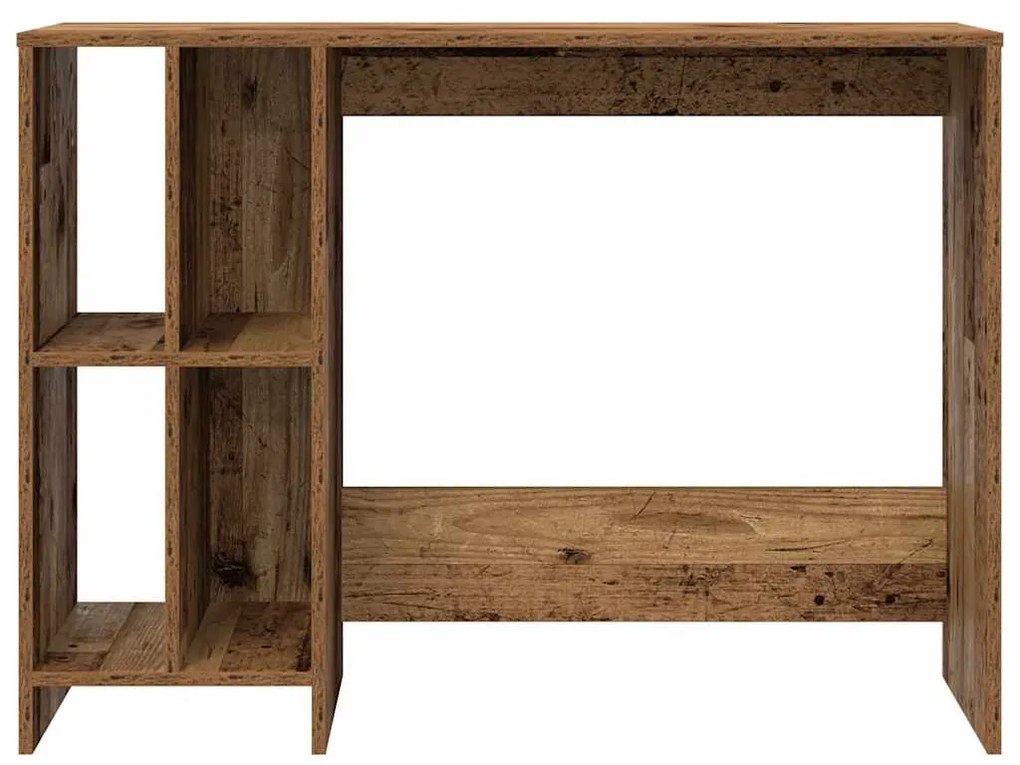 antik fa színű szerelt fa íróasztal 102,5 x 35 x 75 cm