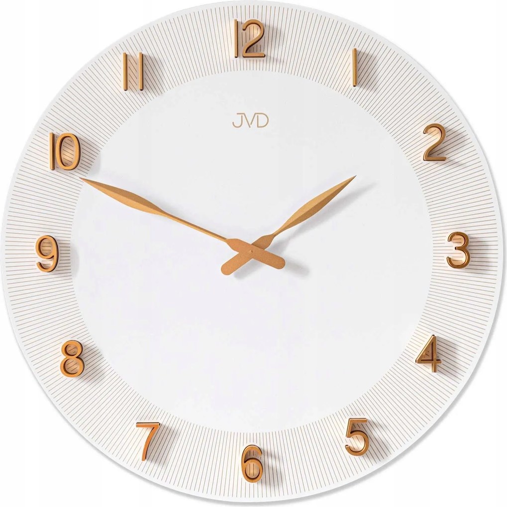 Fehér Falióra Jvd HC501.1 Nagy, Klasszikus Akkumulátorral