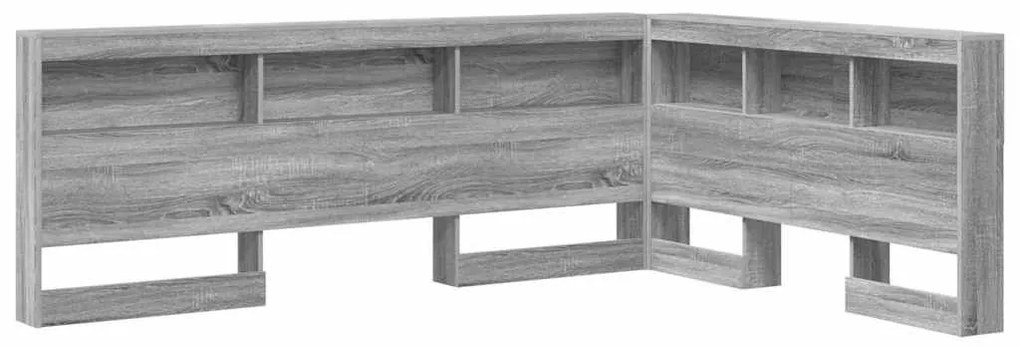 Tároló fejtámla polcokkal Szürke sonoma 135 cm Faanyag