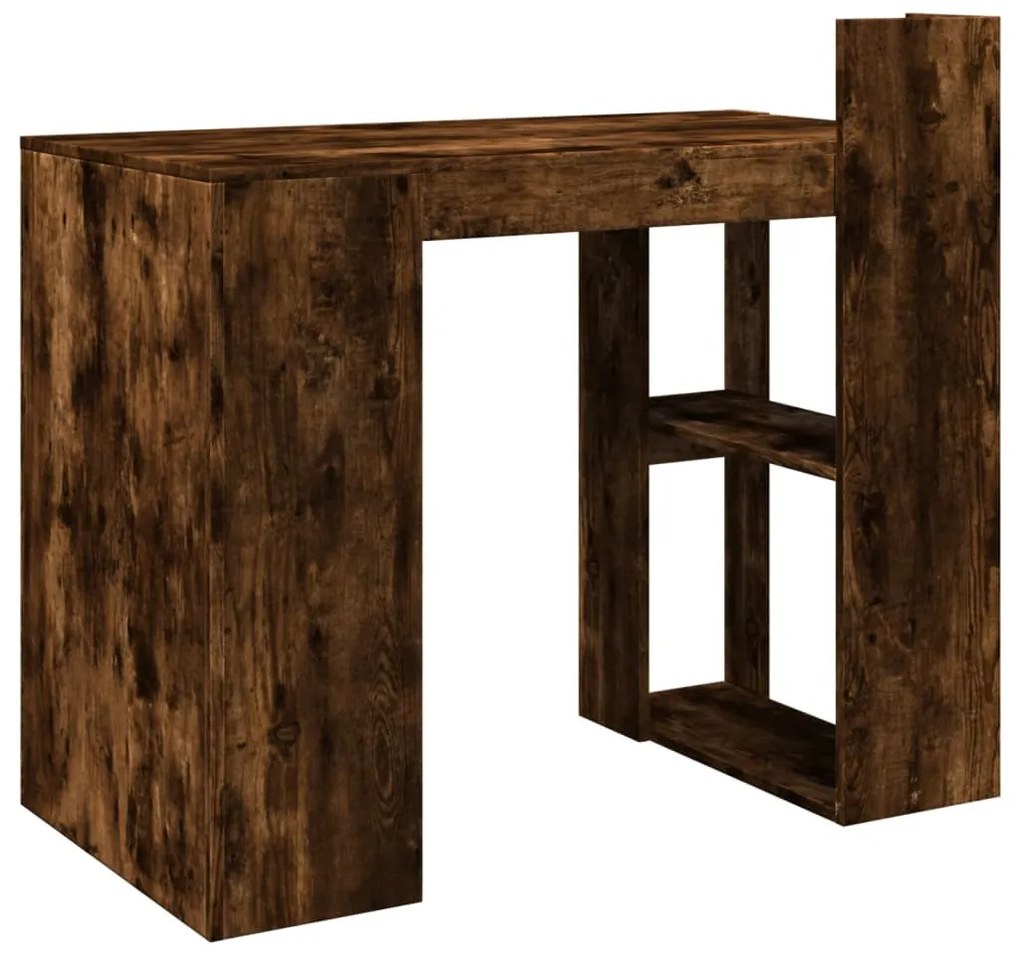 füstös tölgy színű szerelt fa irodai asztal 103,5x56,5x94 cm