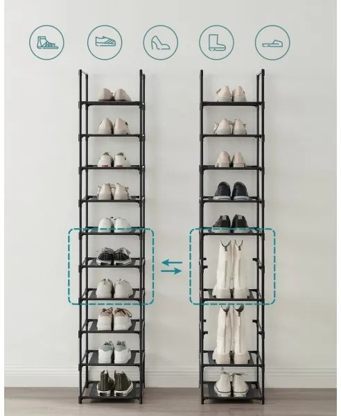 Cipőtartó ALVORO fekete