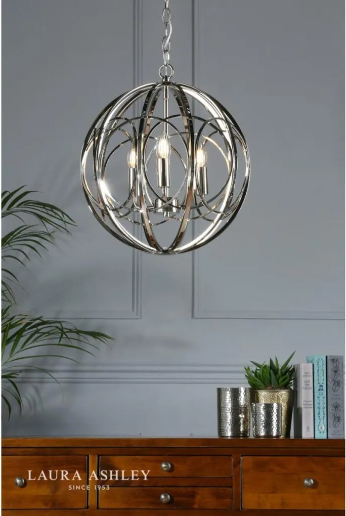 LAURA ASHLEY 3756050-Q ORBITAL Modern Függesztett Lámpa Polírozott Nikkel E14 IP20