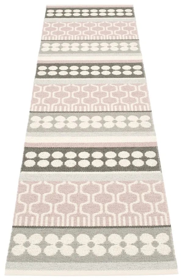 Világos rózsaszín-szürke kültéri-beltéri futószőnyeg 70x270 cm Asta Pale Rose – Pappelina
