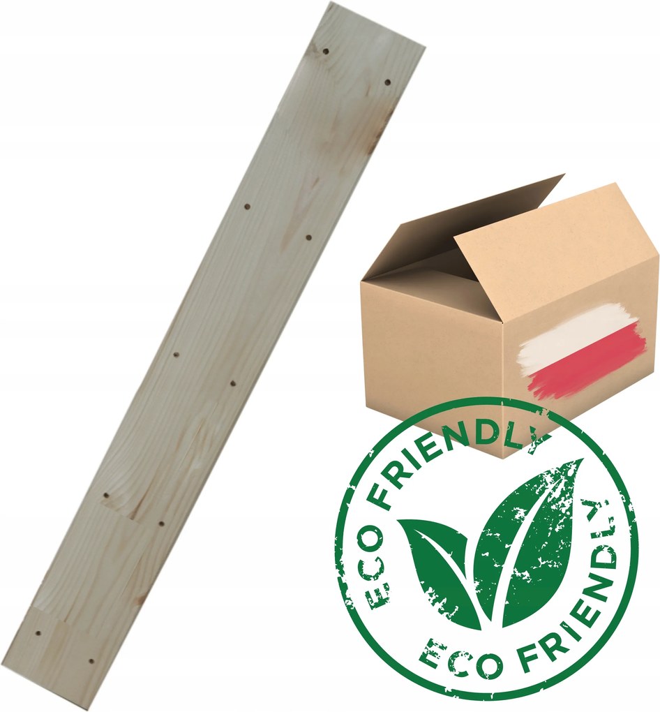 Fa könyvespolc láb Maxi 64cm magas 1 db fa Könyvespolc Készlet