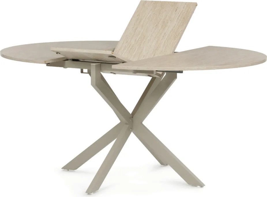 Étkezőasztal bővíthető 120–160 × 120 cm melamin travertin TRV