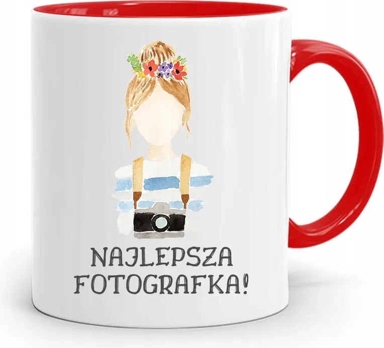 Piros Fotós Bögre Legjobb Fotós Nyomtatott Fotóval
