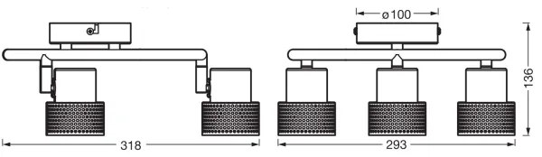 Ledvance - LED spotlámpa DECOR CORK 3xGU10/3,4W/230V