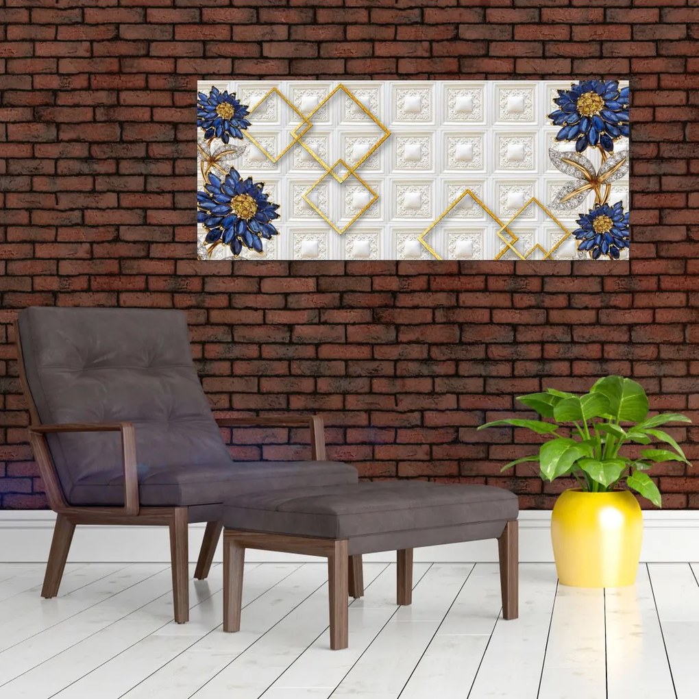 Kép - Gyémántvirágok (120x50 cm)