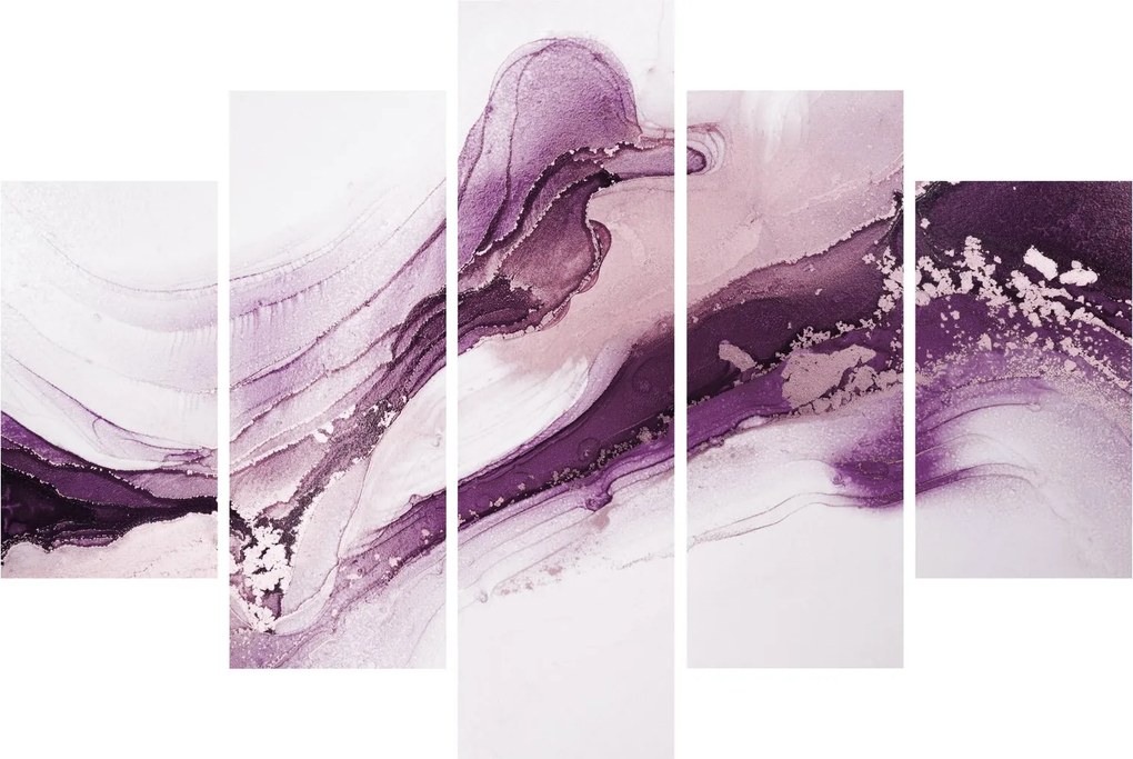 Kép - Lila folyadék művészet (150x105 cm)