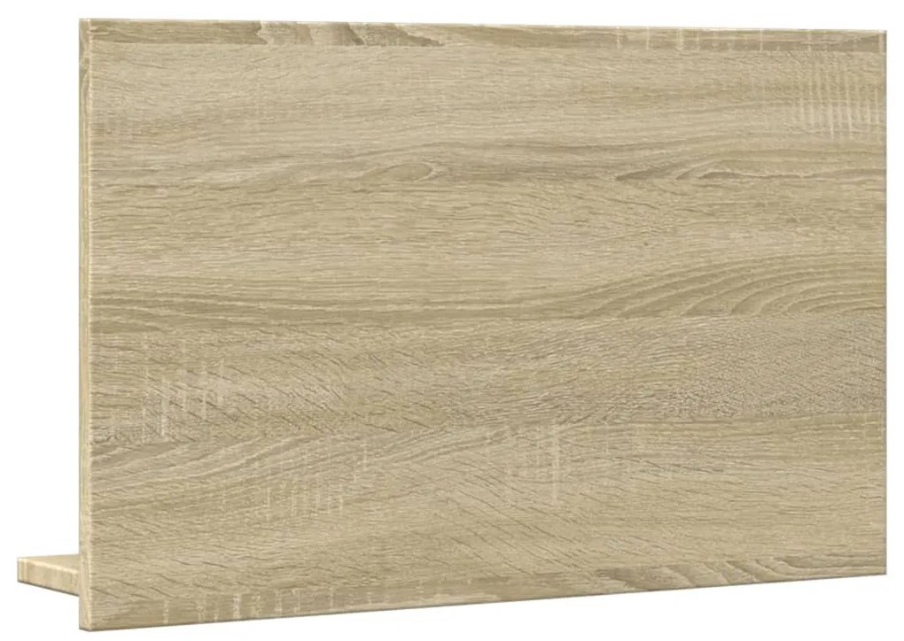 sonoma tölgy szerelt fa tükrös fürdőszobaszekrény 60x11x37 cm