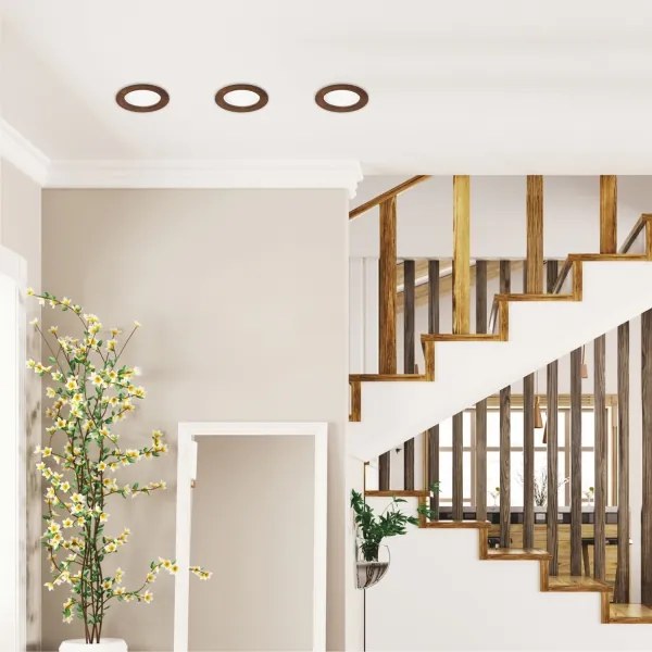 LED mennyezeti lámpa WOODY SPOT LED/12,5W/230V 4000K cseresznye Ø16 cm