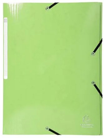 Gumis, mappa, karton, A4, EXACOMPTA Iderama, világos zöld (EX55823E)