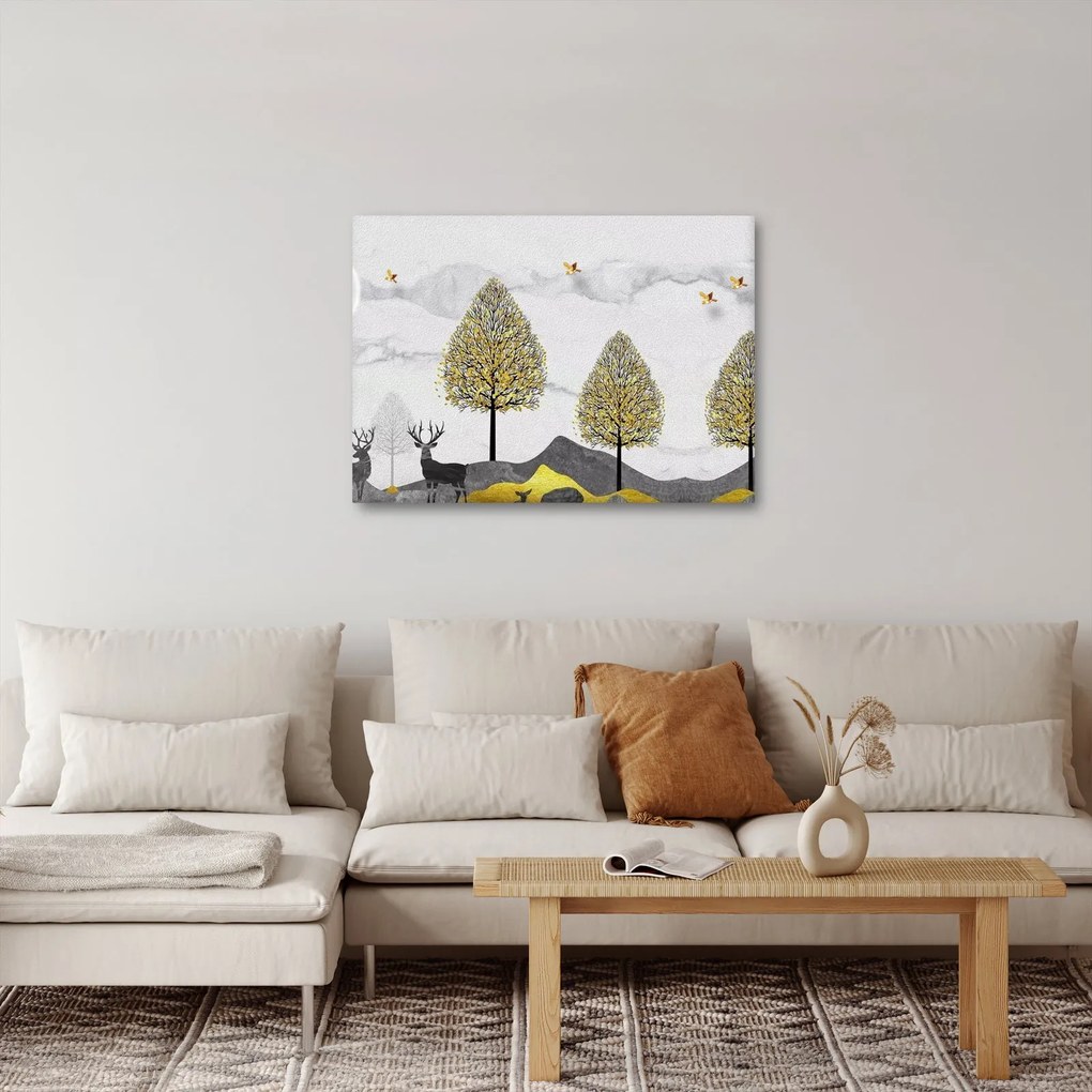 Festett szarvas képe (70x50 cm)