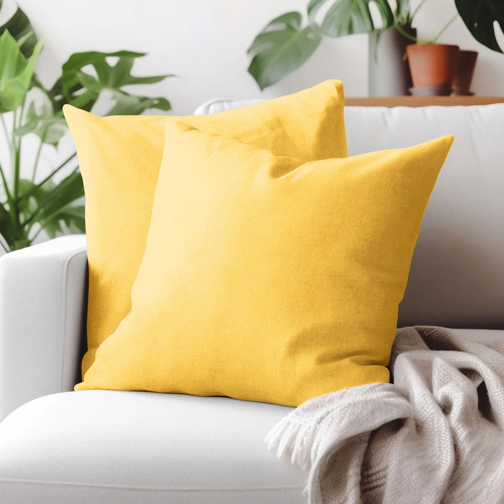 Goldea díszpárnahuzat malaga - sárga 40 x 40 cm