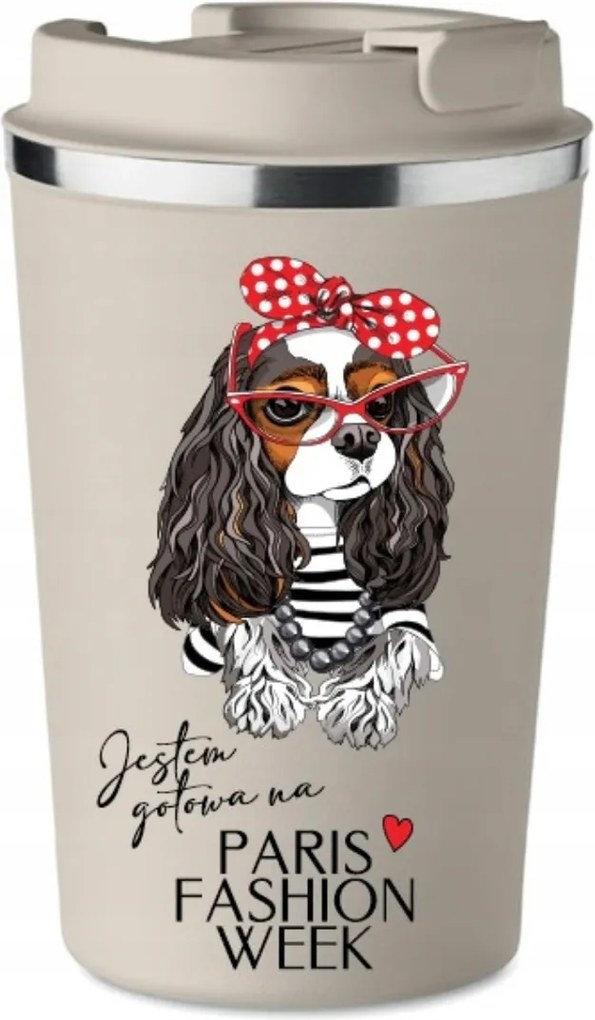 Prémium Termo Bögre bézs Nőnapi ajándék Készen Állok KT_450_b