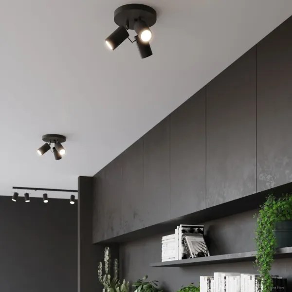 Sollux SL.1016 - Spotlámpa RING 3xGU10/10W/230V fekete