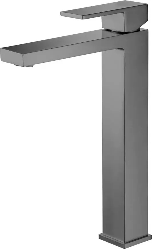 AREZZO design CUBEFIELD magasított mosdócsaptelep, gun metal