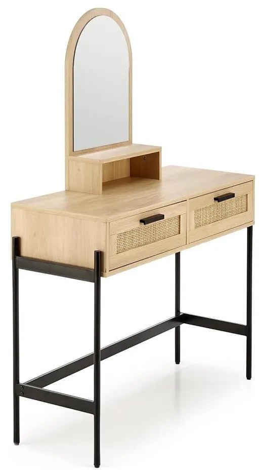 Öltözködő asztal CARMEN 136x104 cm bézs/fekete