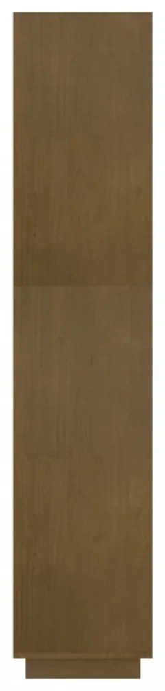 mézbarna tömör fenyőfa könyvszekrény/térelválasztó 60x35x167cm