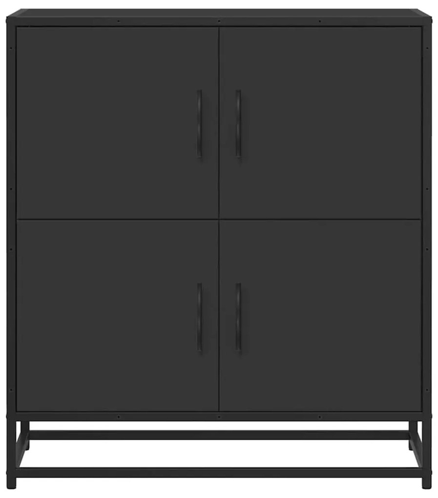 Tálalószekrény Fekete 68x35x76 cm Engineered Wood